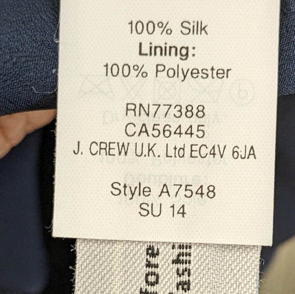 J Crew Silk Twist Back Navy Mini Dress. Size 4, EUC - Picture 6 of 6